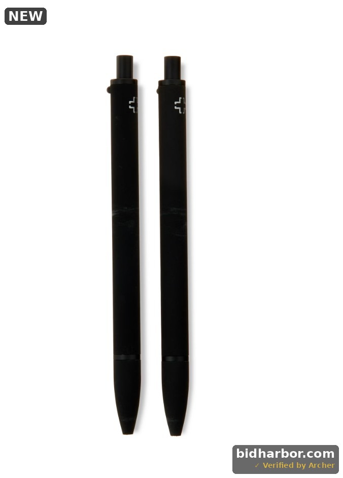 Pen+Gear Retractable Hybrid-Ink Ballpoint Pens, Black, 1 mm Medium Point, 2 Count