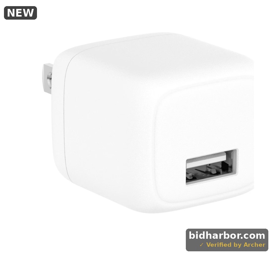 onn. 2.4A USB Wall Charger, White