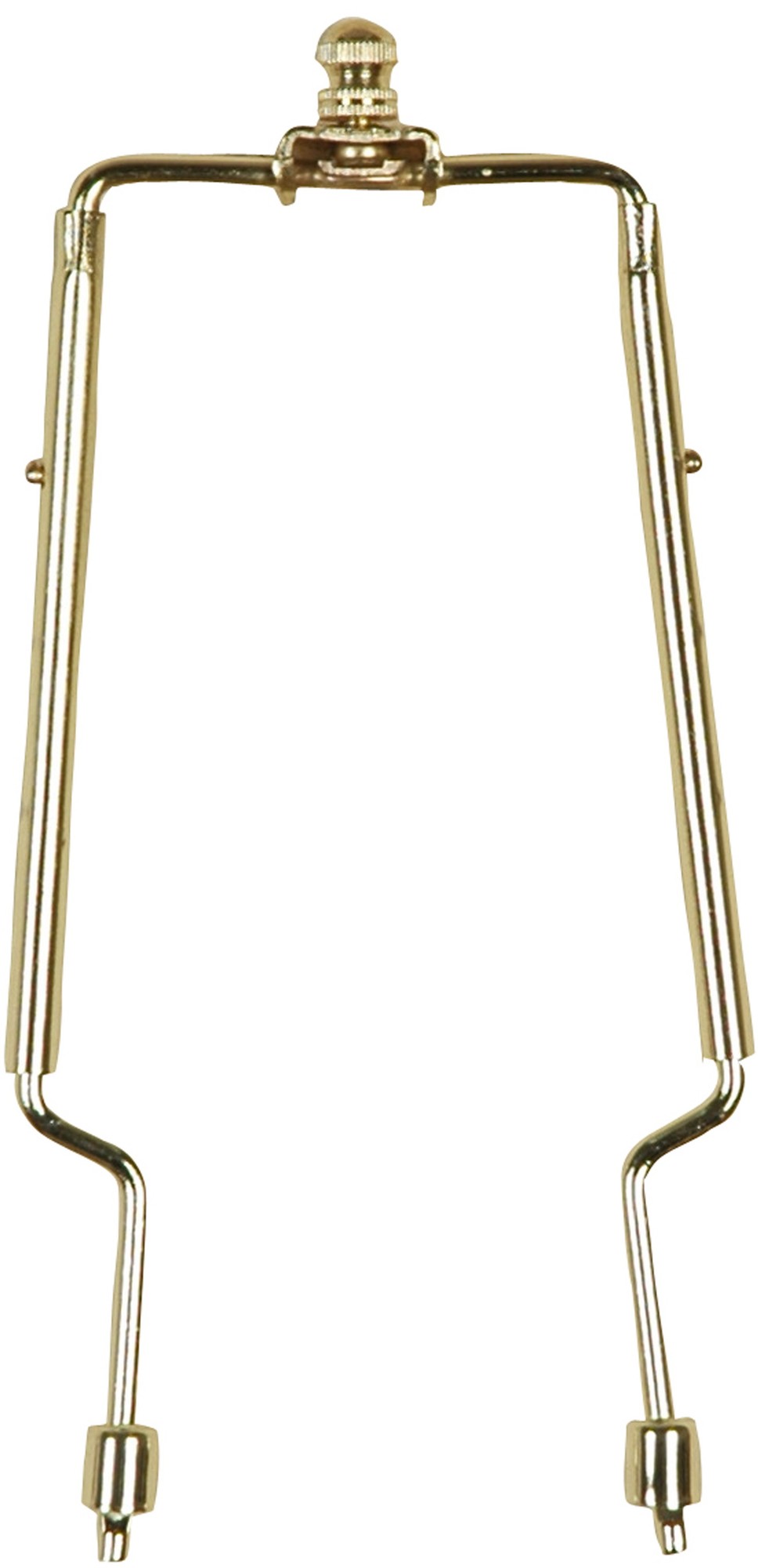 Mainstays Metal Lamp Shade Fitter Adjustable 8  to 10  Table Lamp Harp Brass Finish
