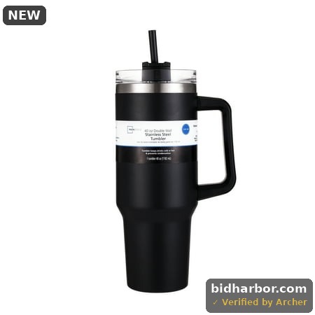 Mainstays 40oz Black Stainless Steel Double Wall Tumbler