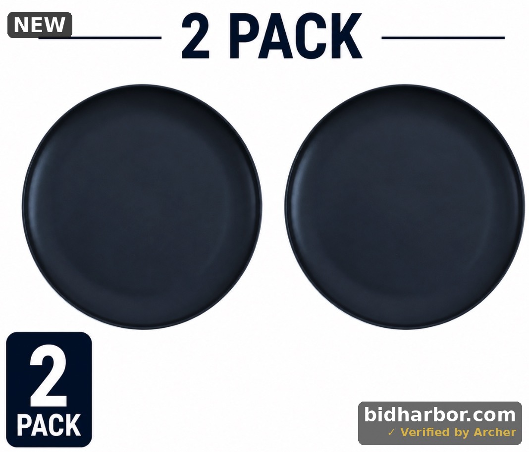 Lot of 2 - Mainstays Dark Blue Plate (plastic)