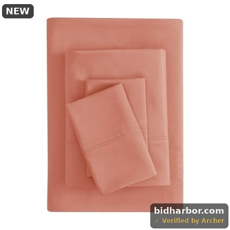 Mainstays Super Soft Brushed Microfiber Bed Sheet Set  Clay Terracotta Dream  King  4 Piece