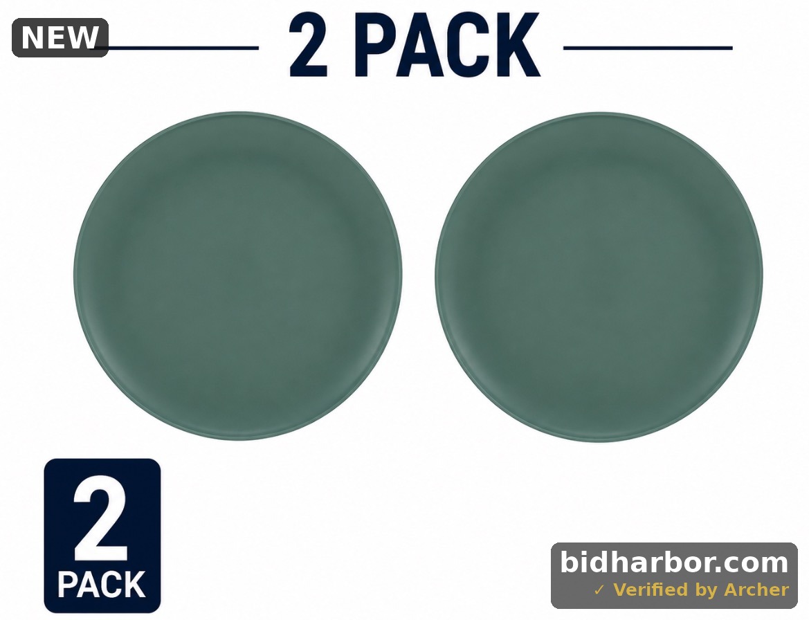 Lot of 2 - Mainstays Sage Plate Green (Plastic)