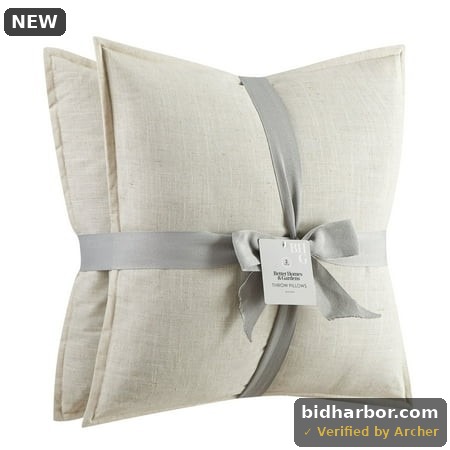 Better Homes & Gardens 20 X20  2-Pack Linen Decorative Pillows  Papyrus Beige
