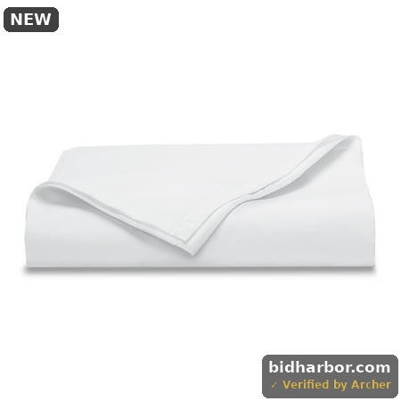 Mainstays 300 Thread Count Easy Care Percale Flat Sheet  Arctic White  Queen