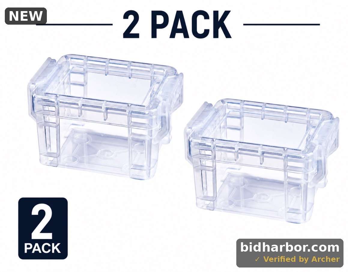 Pen+Gear Clear Plastic Pixie Storage Boxes with Snap Handles, 2 Pack