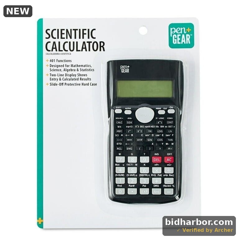 Pen+Gear Scientific Calculator for High School Classes and Engineering  Black