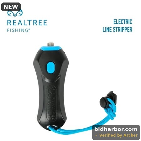 Realtree Electric Fishing Line Stripper with Grinding Stone Black and Blue