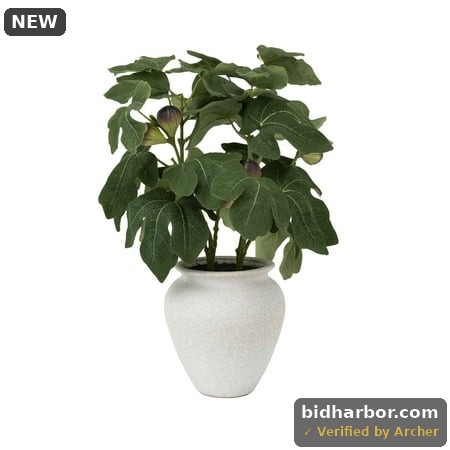 Better Homes & Gardens Artificial Fig Leaf in Tan Ceramic Vase  13