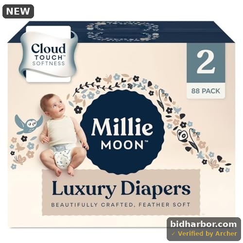 Millie Moon Luxury Diapers  Size 2  88 Count (Select for More Options)