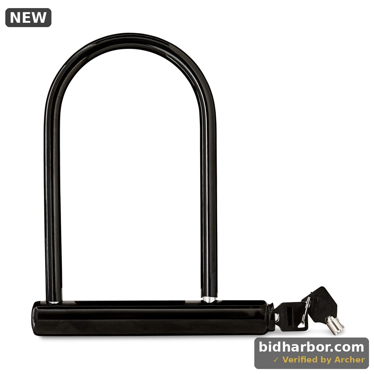 Concord Bikes 9.5" Bike U-Lock with Key, Black
