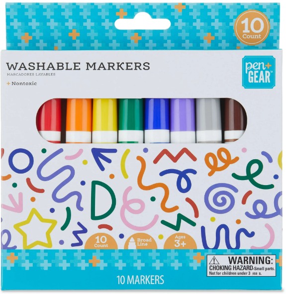 Pen+Gear Washable Markers Broad Line 10 Count