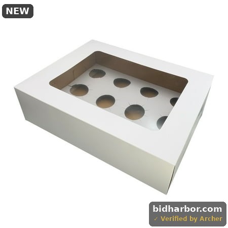 10.25  X 13.25  X 4   White Cake Boxes with Windows  2 Count，by Way to Celebrate