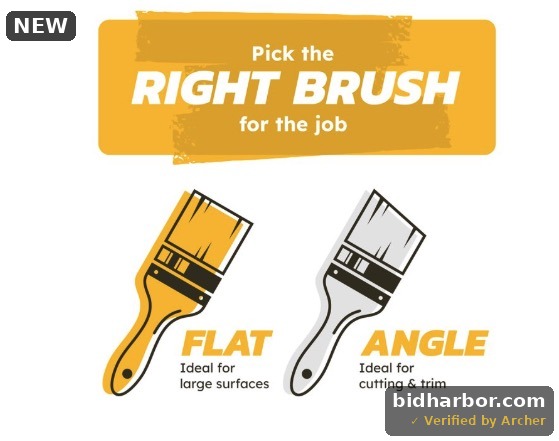 GOOD 4 in. Polyester Flat Paint Brush