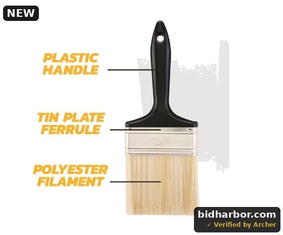 GOOD 4 in. Polyester Flat Paint Brush