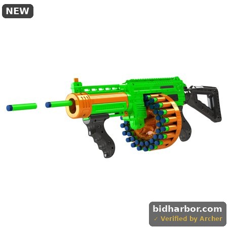 Adventure Force Villainator Pump-Action Super-Drum Foam Dart Blaster  Slamfire Power  Compatible with Most Standard Full-Length NERF Elite and XShot D