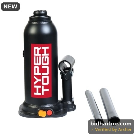 Hyper Tough T90613HW 6 Ton Welded Bottle Jack for Vehicle Maintenance