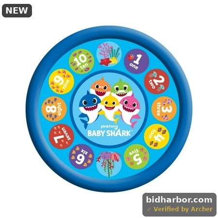Pinkfong Baby Shark 70  Educational Splash Pad – Water Play Mat with Colors & Numbers for Kids Ages 2+