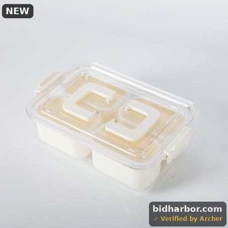 Mainstays Snackle Box Lunch & Snack Container With Lids Plastic Mini 4 Compartment White Made For Portable Food Storage