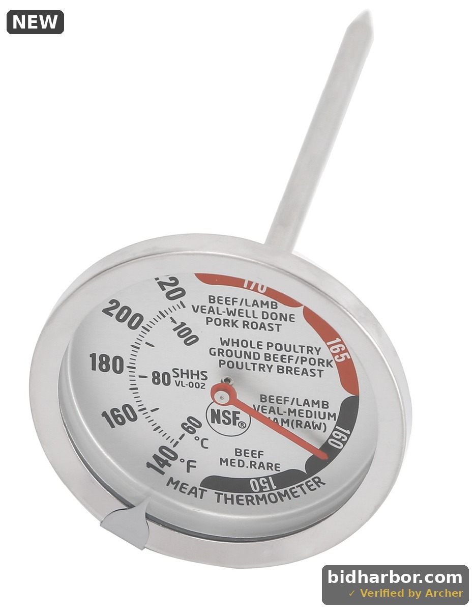 N/A Mainstays Stainless Steel Dial Meat Thermometer 0.09lbs