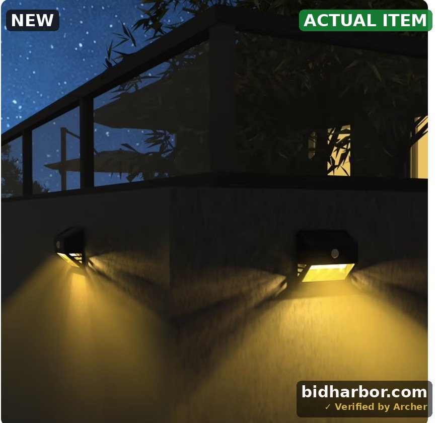 Mainstays LED Solar Powered Motion Outdoor Security Wall Light Motion Activated 200 Lumens