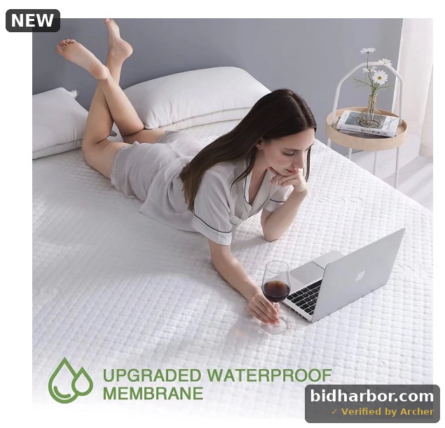 Reaks Twin Size Waterproof Mattress Protector, Rayon from Bamboo Cooling 3D Air Mattress Cover 15 Deep Pocket