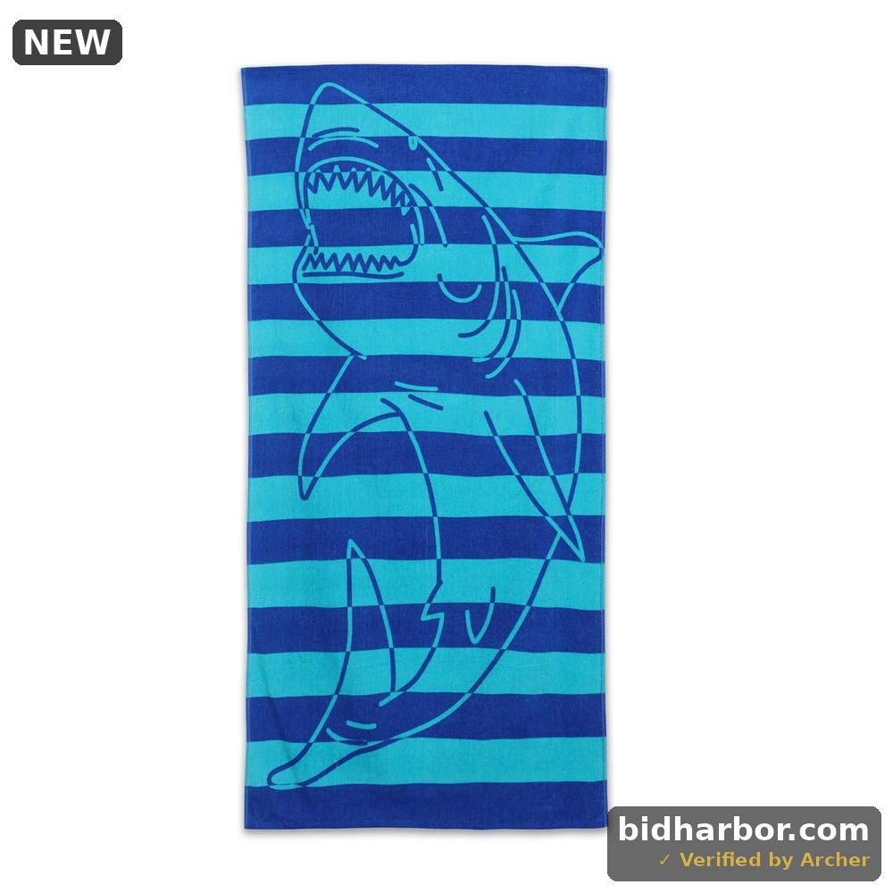 Mainstays Kids Cotton Blend Beach Towel 30 X 60 Inches Shark