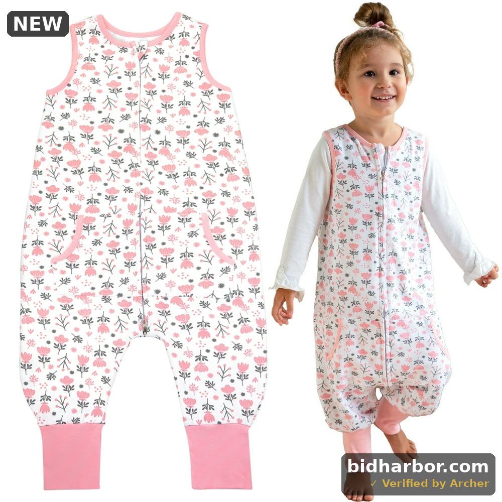 Bublo Baby Toddler Sleep Sack For 2t-3t 0.5 TOG Sleep Sack Wearable Blanket Toddler Sleep Sack With Feet Sleeveless Breathable Sleep Sacks For Boys Or Girls