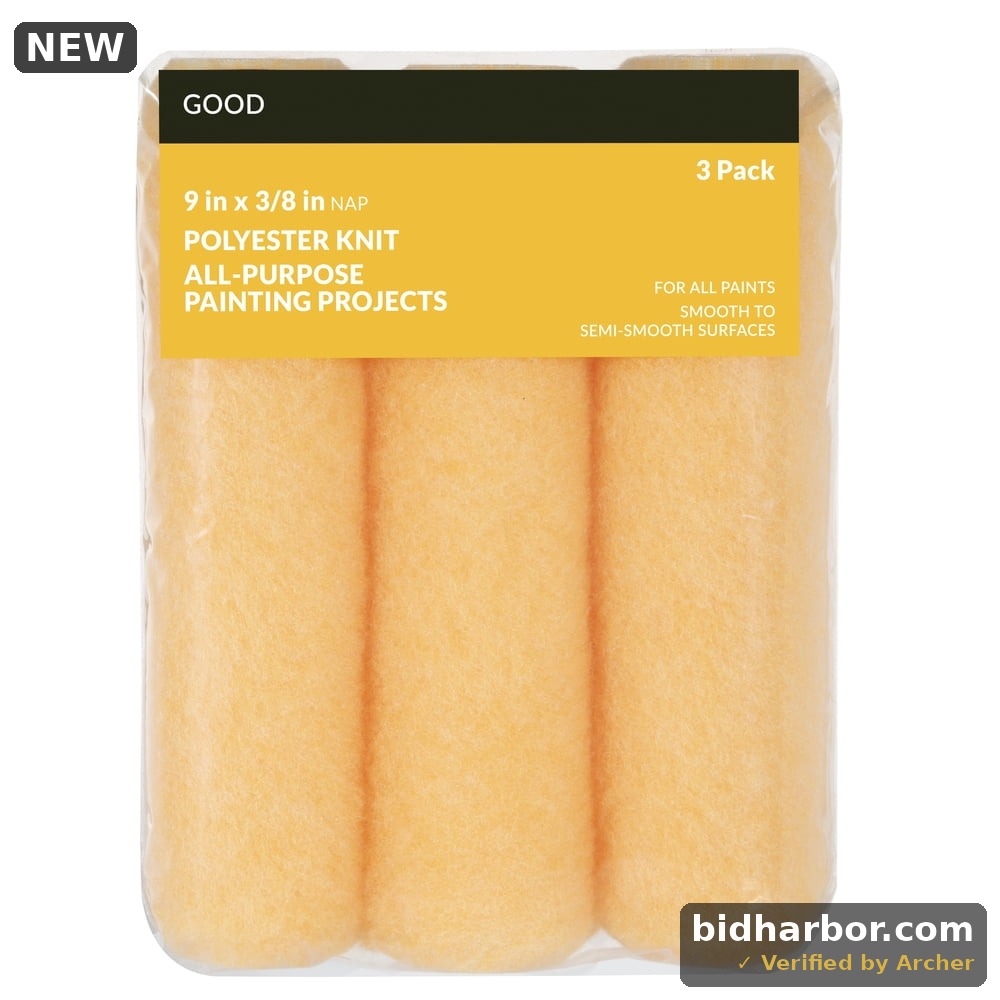 Good 9 X 3/8 In. Knit Polyester Roller Cover