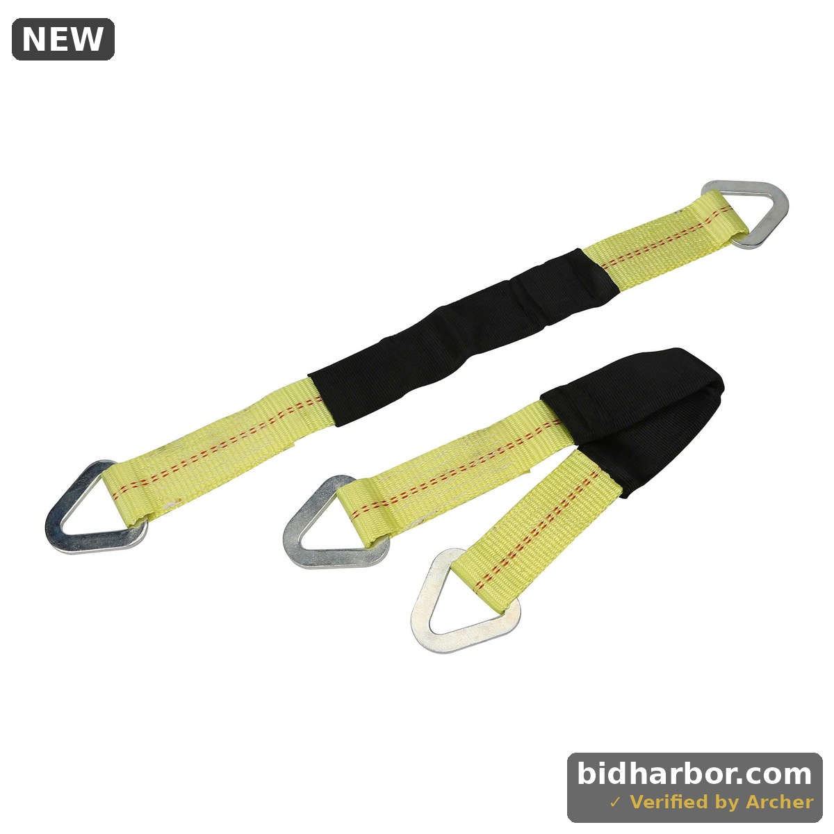(2 pack) Hyper Tough Brand 2”x24” Axle Strap 3333lbs Work Load with D Ring 2 - Pack