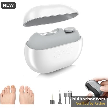 3-in-1 Rechargeable Electric Nail Trimmer & Polisher with LED Light