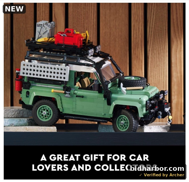 LEGO Icons Land Rover Classic Defender 90 - Building Set for Adults, Ages 18+ - Model Car Kit for Home Office, Desk Decor W/Realistic Details - Gift for Men & Women - 10317