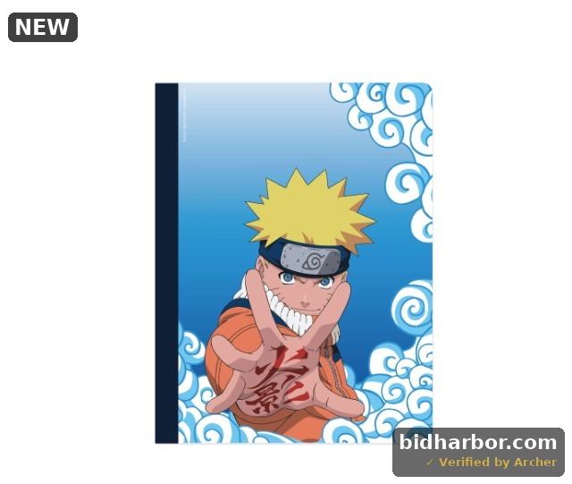 Gartner Studios Naruto Composition Notebook, 7.5 x 9.75 in., 80 College-Ruled Pages