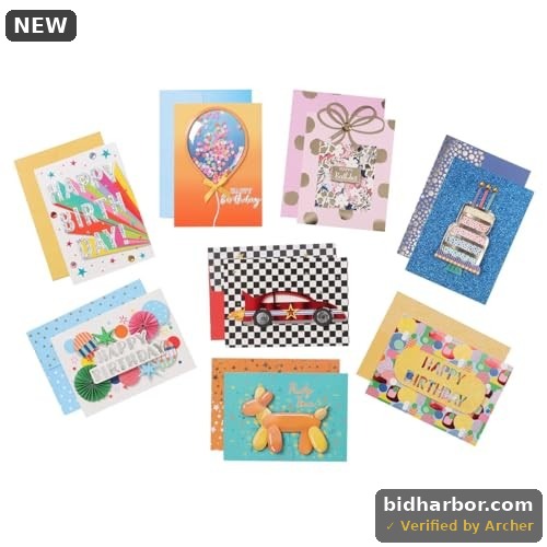 IG Design Group All-Occasion Greeting Card Collection with Envelopes and Storage Box, 40-Count