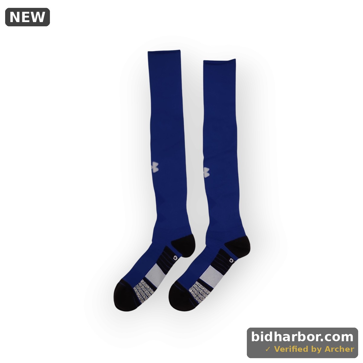 UA Accelerate Cushioned OTC Socks, Mens 13-16, Blue — Size Men's 13-16