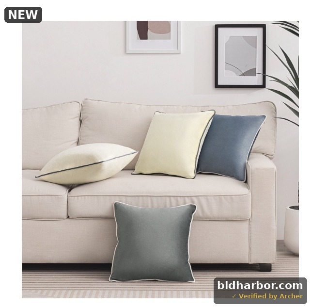 NOSTHEART 18 x 18 in Velvet Throw Pillow Covers, Set of 4, Neutral