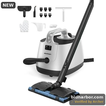Steam Cleaner, Steamer with 21 Accessories, Portable Multipurpose Steam Cleaner for Car, 5 Mins Heating with 1.5L Tank, Heavy Duty Steam Cleaner Carpet and Upholstery, Floors, Tiles, Car