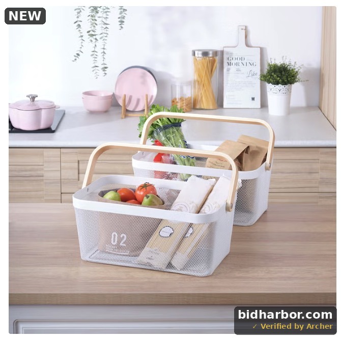 Edifice Mesh Storage Baskets with Handles, 2-Pack