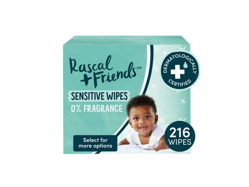 Rascals Rascal + Friends Sensitive Wipes, 216 Wipes