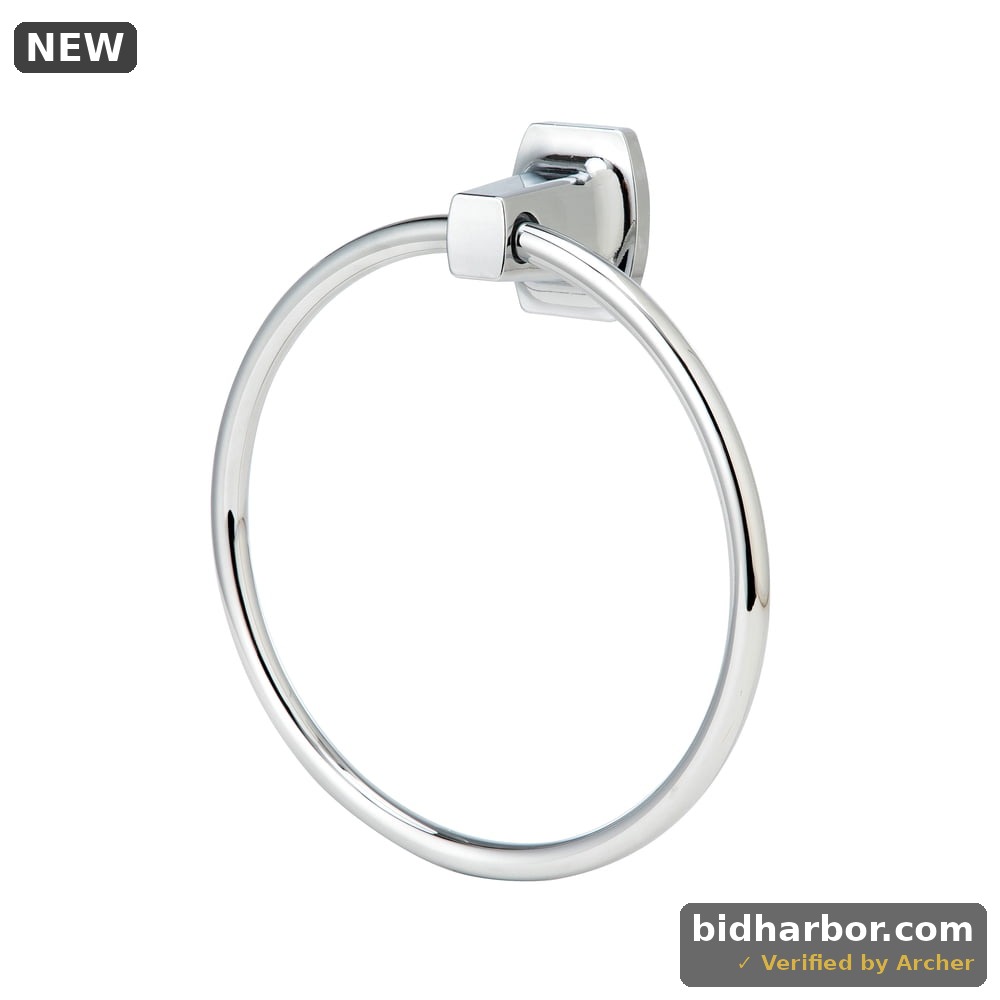 Mainstays 7.1-inch Square Wall Mount Towel Ring Chrome Finish With Hardware