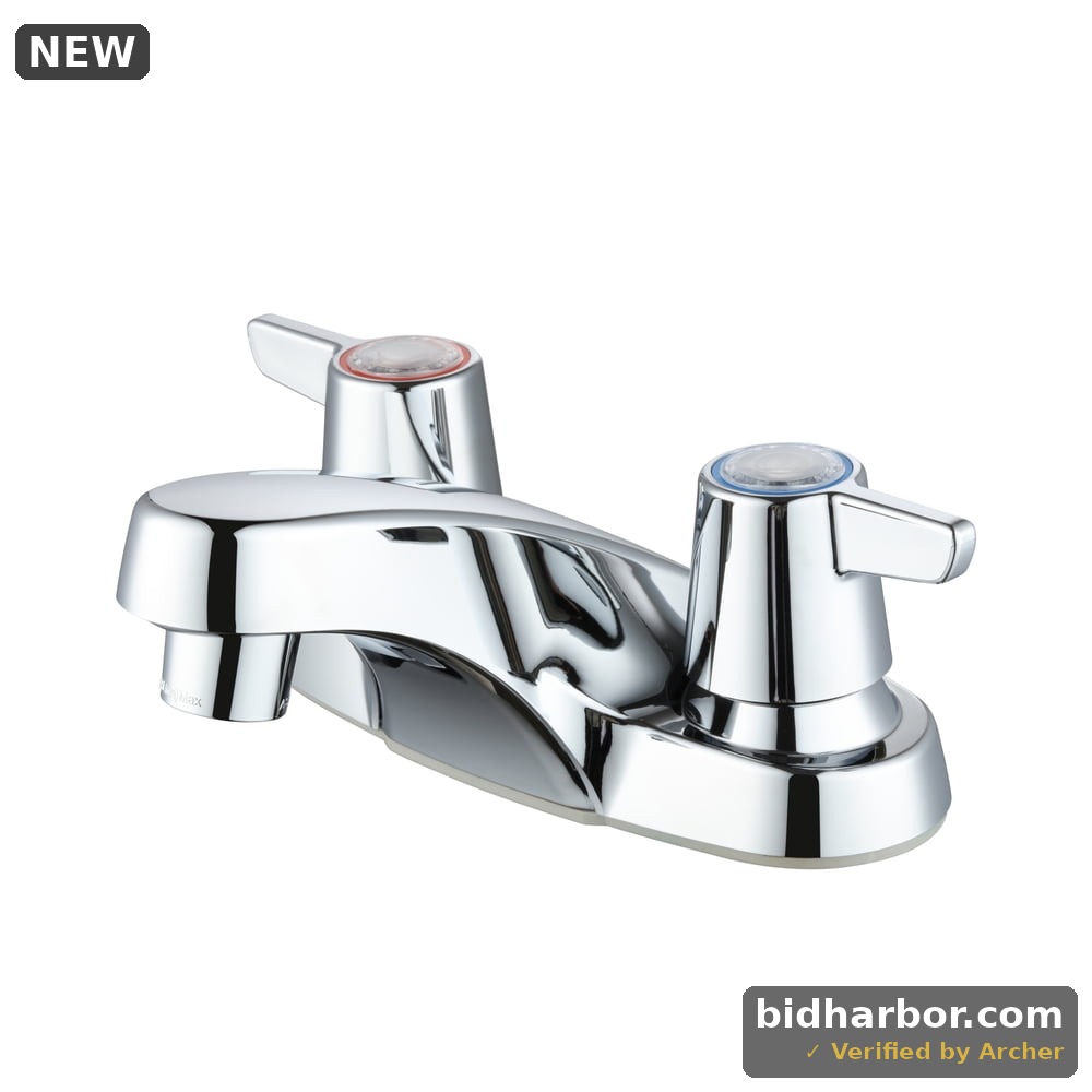 Mainstays Nonmetallic 4  Centerset Bathroom Faucet in Chrome
