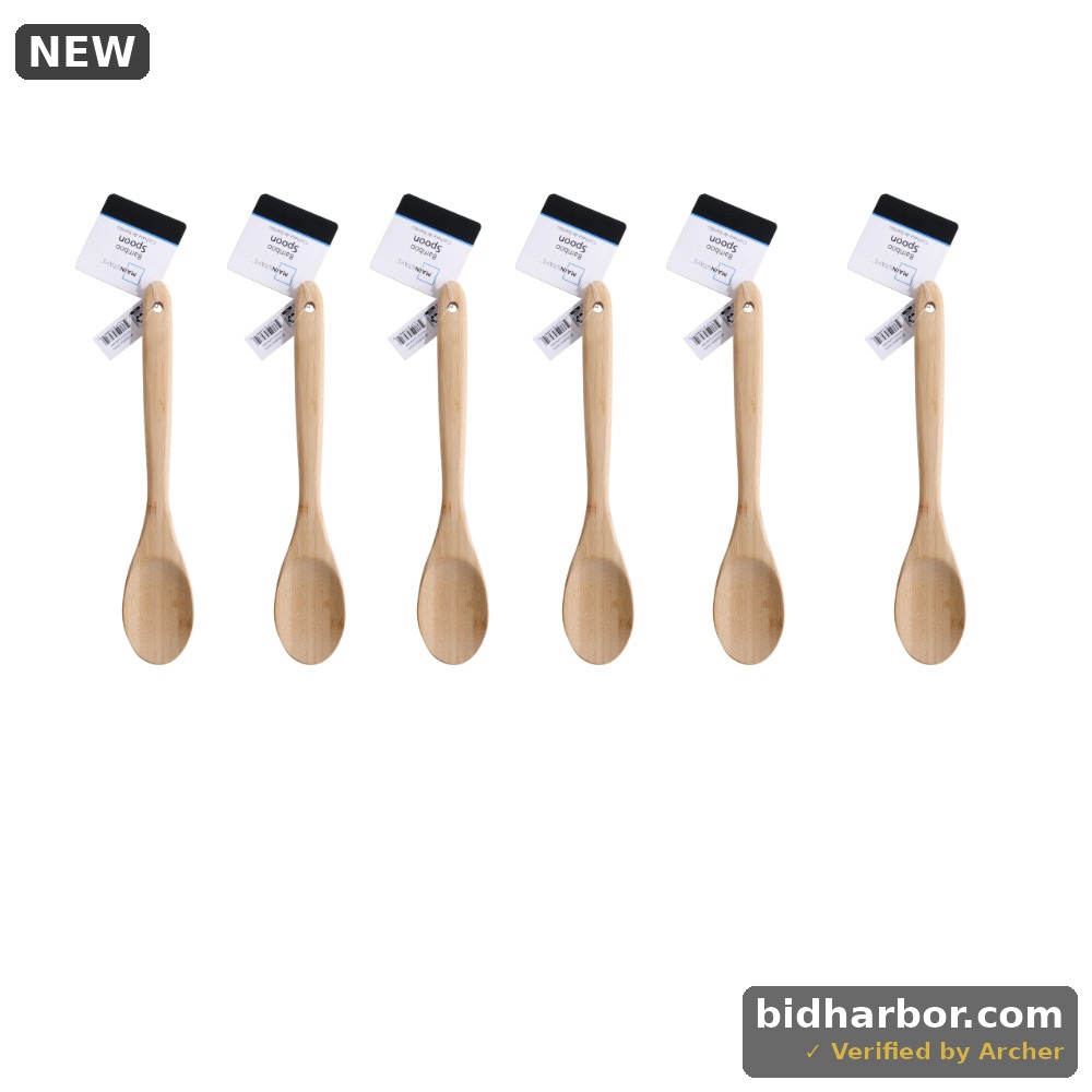 Mainstays Bamboo Cooking Spoon Natural Bamboo Crafted 13 L Kitchen Prep