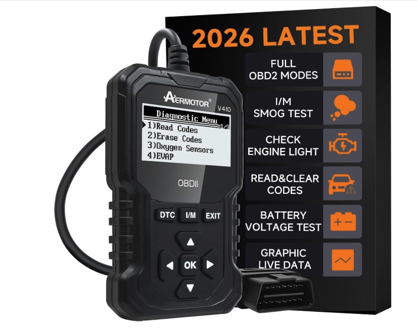 Professional OBD2 Scanner, Car Scanner Diagnostic Tool: Engine Fault Code Reader Scan Tool with Live Data/Freeze Frame for All OBDII Cars After 1996,Black