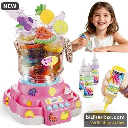 Water Gel Kit - Magic Water Gel for Kids with Juicer Toy  DIY Kids Craft Pretend Play Toy with Sound Light for Boys & Girls