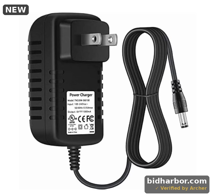 6V Battery Charger for Ride-On Toys, Compatible with Flybar, Best Choice, Kid Trax and Kidzone Cars
