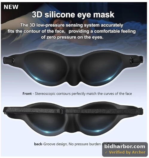 Dry Sleep Mask 100% Blackout Sleep Goggles for Dry Eyes, Adjustable Hydrating Sleep Mask for Sleeping, Soft Silicone Moisture Goggles for Men & Women, Great for Travel and Shift Work Black