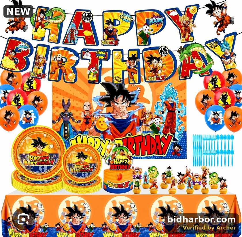 Dragon Birthday Party Supplies and Decorations Set with Banner, Backdrop, Plates, Cups and Tablecloth