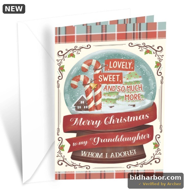 Prime Greetings Granddaughter Christmas Card