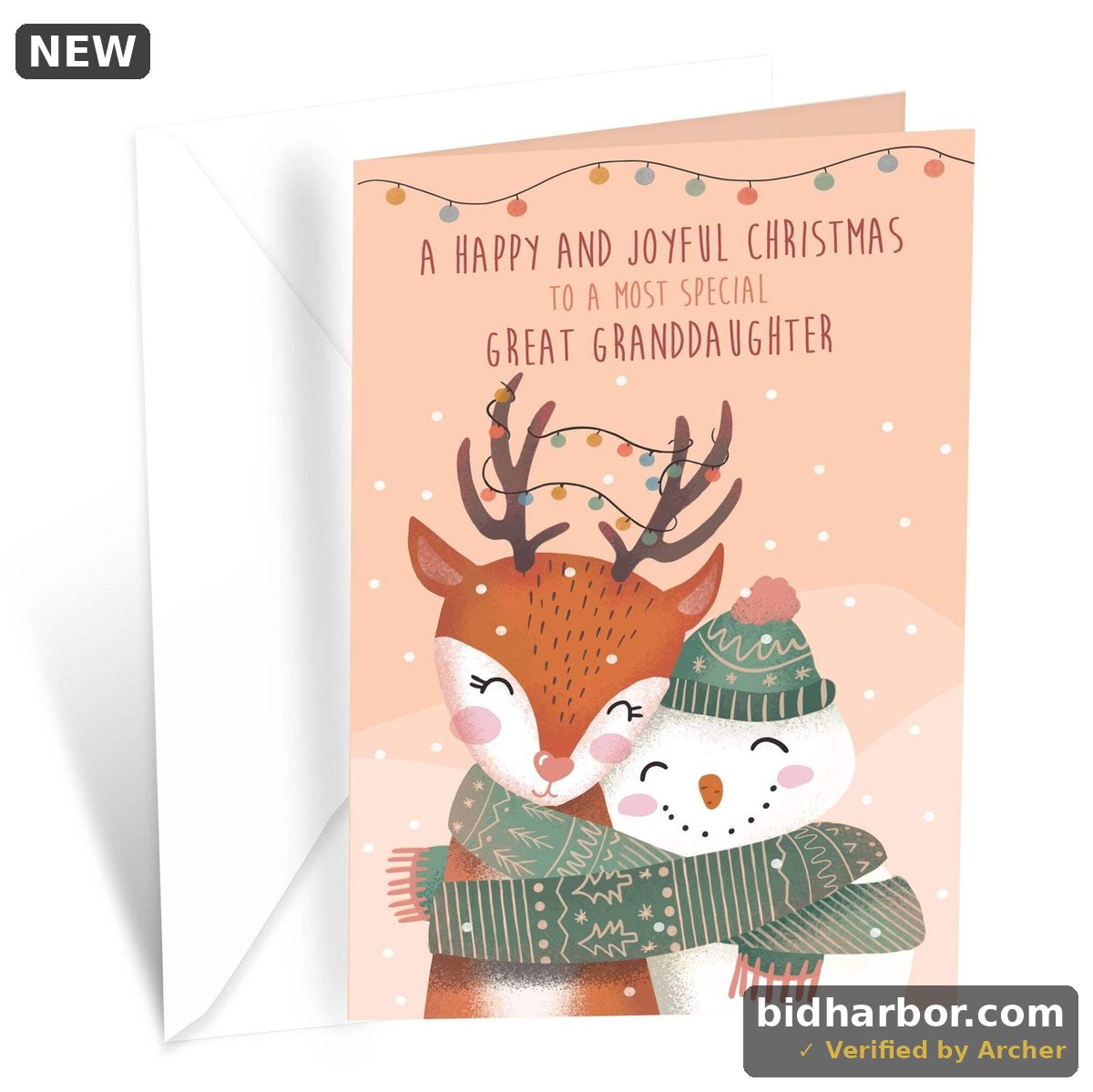 Prime Greetings Christmas Card For Granddaughter