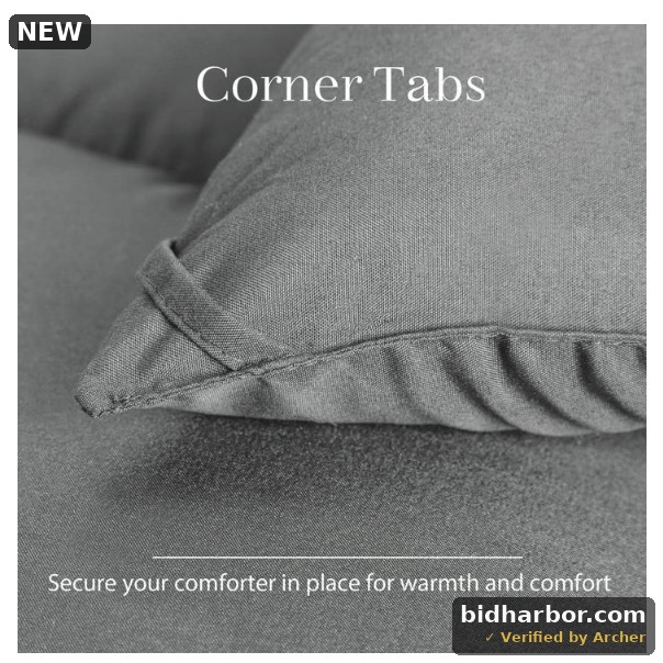 JUSTLET Down-Alternative Comforter, Twin, Light Gray